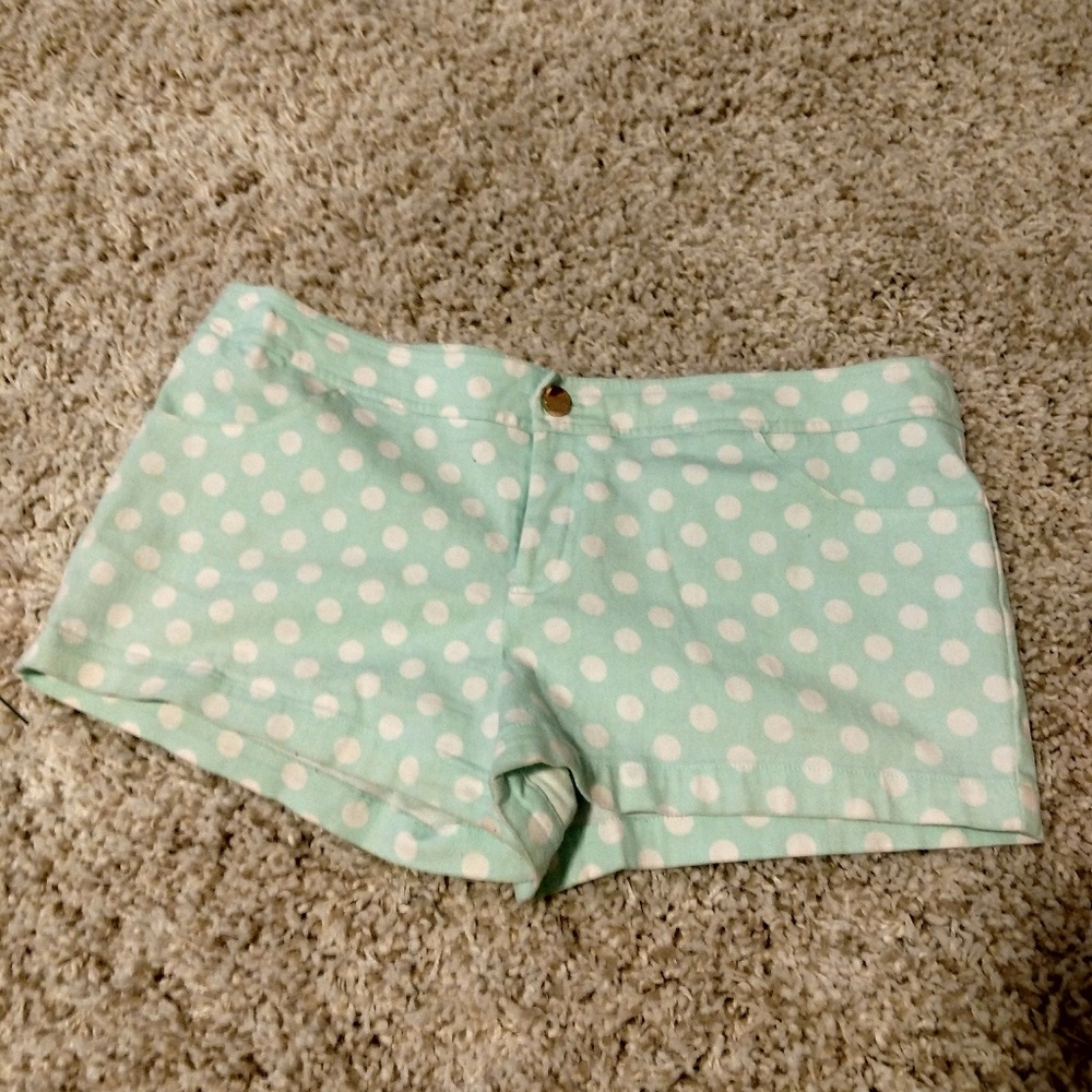 Polka dot short shorts